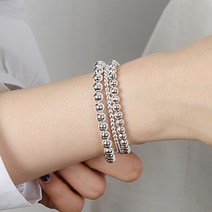 제이엠코 은볼 밴딩 팔찌 실버볼 2.5mm 3mm 4mm 6mm 여자 은팔찌