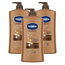바세린 호주 Vaseline Body Lotion 인텐시브 케어 코코아 글로우 바디로션 750ml, 3팩