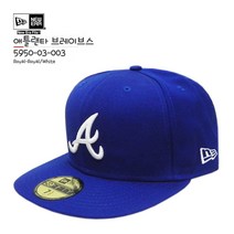 [뉴에라][슈즈네][정품] MLB 베이직 사이즈캡 애틀랜타 브레이브스 야구모자 사이즈캡 59FIFTY 메이저리그 선수모자 미국직배송