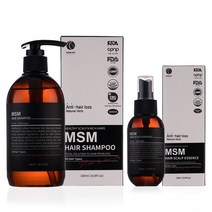 (FDA등록) 헤어조이 MSM 탈모 케어 세트 (헤어 샴푸 320ml+두피 에센스 100ml) / 탈모 완화 기능성, 1세트