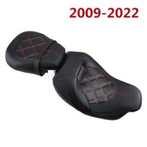 오토바이 안장 쿠션 스티칭 PU 가죽 시트 필리언 라이더 시트 할리 투어링 스트리트 글라이드로드 킹 스페셜 클래식 19982022, 2009-2022 3