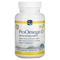 노르딕내추럴스 프로오메가-D 레몬 1 000 mg 60 소프트 젤