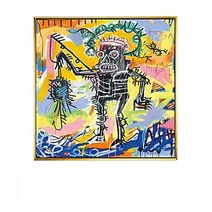 Basquiat 장 미쉘 바스키아 작품 / 호텔 카페 집 거실 인테리어 캔버스 벽걸이 그림액자 10, 블랙
