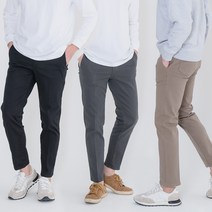 남자 슬랙스 면 일자 스판 밴딩 남성 바지 데일리 팬츠 슬림핏