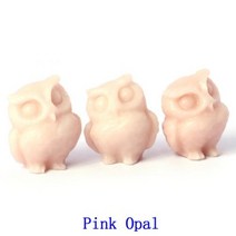 스톤 천연자수정원석 크리스탈 천연 원석 올빼미 작은 입상 자연석 치유 미니어처 동물 그림 장식 요정 정원 수족관 물고기 탱크 공예, Pink Opal+5 PCS