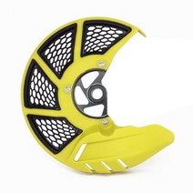 오토바이 프론트 브레이크 디스크 로터 프로텍터 커버 가드 혼다 CR125R CR250R CRF250R CRF450R CRF250X CRF450X CRF 250 450, Yellow, Yellow