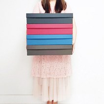 싸바리3호 4종 블랙 레드 블루 쵸코 4개 선물상자 포장박스 답례품 기념일 생일 행사, 레드4개