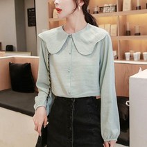 가바바 여성 심플하면서 귀여운 카라 포인트 블라우스 G42371