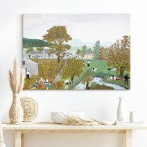 더 아트 컴퍼니 그랜마 모지스 따뜻 힐링 명화그림 액자 행복 그림 아이방 카페 홈데코 거실 사무실 매장 인테리어 50종 26-50, 31. GM-10월