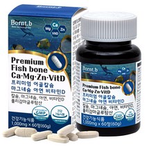 본트비 프리미엄 어골칼슘 마그네슘 아연 비타민D, 60정, 1000mg