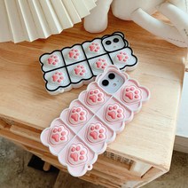 갤럭시 A32 A51 A10E A11 A12 A30 A21 A71 귀여운 팝잇 고양이 꾹꾹이 실리콘 커플 폰케이스