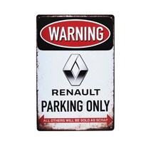 주차 스토퍼 차선규제봉 차단기 금지대 가게앞 주차금지 금지봉 금지표지판 턱 지정주차 warning Parking only tin sign vintage triumph car, 하얀