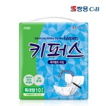 쌍용 키퍼스 성인용기저귀 겉기저귀 매직벨트 특대형 10매x8팩(80매) 1박스(단종으로 와이드매직 특대형으로 대체 출고), 10개입, 8개