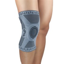 무릎 팔꿈치 보호대 1pc 무릎 패드 중괄호 스포츠 지원 Kneepad 남성 관절염 수호자 압축 슬리브, 02 라이트 그레이_03 XL