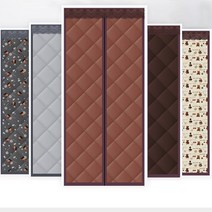 갓템89 외풍차단 현관 바람막이 방풍 커튼, 01)옥스포드(브라운)