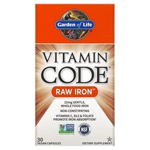 Garden of Life (가든 오브 라이프) Garden of Life Vitamin Code 무가공 아연 베지 캡슐 30정, 5개