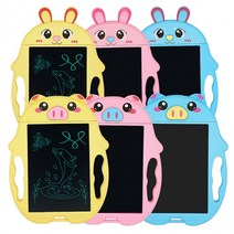 스마트 전자칠판 노트 메모 보드 그림패드(동물), 돼지블루