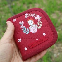 [소잉타임]빨강머리앤 화원 반지갑패키지 퀼트지갑 여성반지갑 DIY키트, 버건디