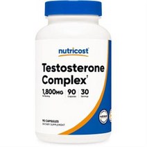 뉴트리코스트 테스토스테론 컴플렉스 1800mg 90 캡슐 Nutricost, 90개입, 1개
