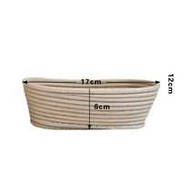 빵 발효 바구니 타원형/둥근 등나무 빵 교정 바구니 반죽 바게트 Banneton Brotform 교정 증명, Oval17X12X6CM