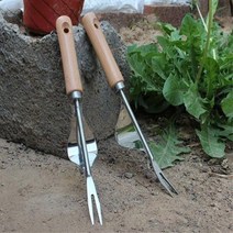 자체브랜드 스테인리스 잡초제거삽 32cm 원예 조경 잔디관리 풀뽑기, 1개