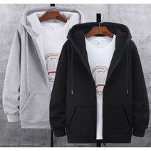 고등학생후드집업 교복후드집업 청소년 회색 커플 털 무지