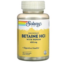 솔라레이 베타인 HCL 펩신 650mg 100베지캡