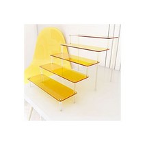 아크릴책꽂이 책 투명 보관함 정리함 Amiibo Funko POP 피규어 아크릴 디스플레이 스탠드 투명 컵케이크 선반 라이저 향수 랙 장식 주최자 1-5 티어, 5 tier 29.5x9.7cm_6