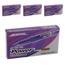 자바펜 파워라인 형광펜 오리지널, 보라, 48개입