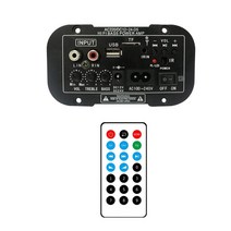 범용 오디오 앰프 보드 소형 자동 재생 부품 자동차, 11.8cmx5.5cmx6.5cm, 검은색, ABS