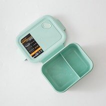 발열도시락 발열 용기 도시락 가정용 용기 혼밥 분할 밀폐 대나무 섬유 도시락 휴대용 보관 상자 대용량, 02 Two grid green