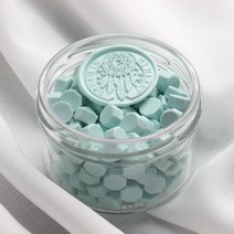 100 개가방 빈티지 왁스 인감 믹스 마카롱 팔각형 스탬프 봉투 결혼식 초대장 DIY 용품, clear waterblue100pc