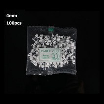 플랫 4/5/6/7/8/9/10mm 케이블 클립 네일 PE 와이어 수정 단일 또는 다중 100 개/가, 01 4mm