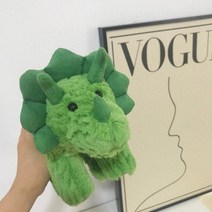 ENMA 오색곰 봉제 인형 러블리 레인보우 토끼 유니콘 생일선물, 공룡 그린 22cm, 보송 밀랍cm