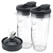 호환용 Top Deals 블렌더 교체 부품 Ninja 2 개의 24Oz 컵 To-Go 뚜껑 7 핀 추출기 날 블레이드 Nutri, 한개옵션0