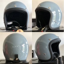 빈티지 TT & COCASCOS 헬멧 카페 레이서 경량 쉘 유리 섬유 오픈 페이스 일본 오토바이 Casco 120182, 회색