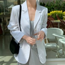 겟잇미 오버핏 린넨 데일리 카라 쓰리버튼 자켓