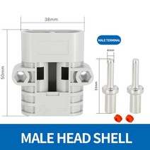 라바콘 앤더슨 스타일 방수 주차 에어컨 플러그 자동차 전원 공급 장치 남성 여성 도킹 커넥터 12V 50A 5, 01 Male set_03 100 Sets