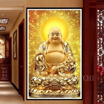 [PINK LITCHI]보석십자수 DIY세트 달마선사 큐빅 비즈 취미, 하나, 50x75cm