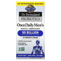 Garden of Life Dr. Formulated 유산균 1일 1회 남성용 500억 식물성 캡슐 30정