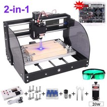 20W CNC 3018 Pro Max 레이저 조각기 GRBL DIY 3 축 PBC 밀링 레이저 조각기 우드 라우터 업그레이드 된 3018Pro 오프라인, 5500mw laser+3018P-M With Offl