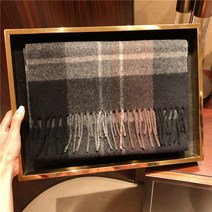 스코틀랜드 에든버러 체크 머플러 여성 남성 겨울 울 캐시미어 보온