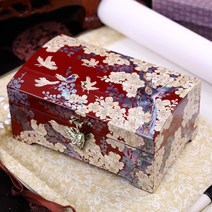 자게장 나비장 옷장 나전칠기장 보석함 자개장 돌반지 귀걸이 보관, 벨벳과 나비 단추개