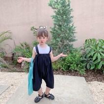 베베냐냐 아동용 하이웨이 멜빵 배기바지