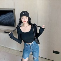 [이꾸띠] 쿠붕 여성 라운드넥 무지 원컬러 타이트한 티셔츠