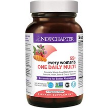 멀티비타민 Chapter 여성 종합 비타민 50 플러스 - 발효 프로바이오틱스 전체 식품 아스타잔틴 유기농 비 GMO 성분 포함 Every Womans One Daily 55 24