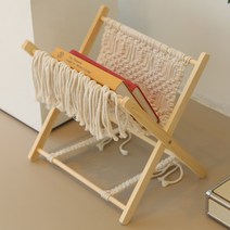 내일의공간 마크라메 테슬 잡지보관함 (매거진랙), 화이트