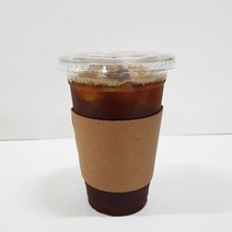 커피바바 92파이 페트 16온스 아이스컵 + 평뚜껑 무지홀더 세트, 3세트, 100개입, 470ml