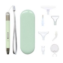 보석십자수 금속펜 멀티펜USB 충전식 조명 5D 다이아몬드 페인팅 포인트 드릴 펜 세트 도구 DIY 빛나는 자, 한개옵션1, 04 Green B