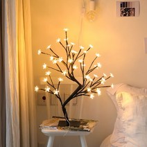 리치게인 LED 나무 감성 인테리어 조명 무드등, 광섬유화(백48구)